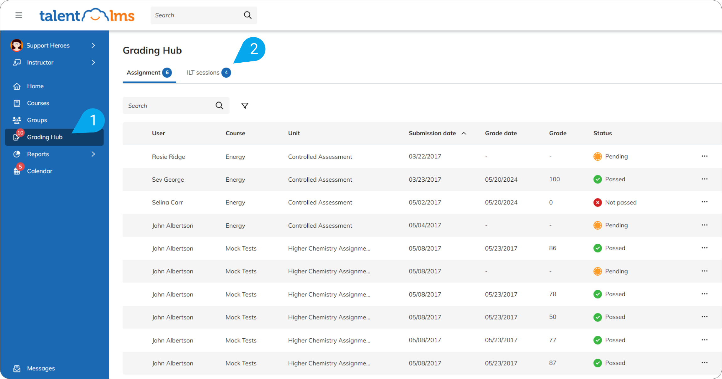 screenshot grade hub and tabs (1, 2).png