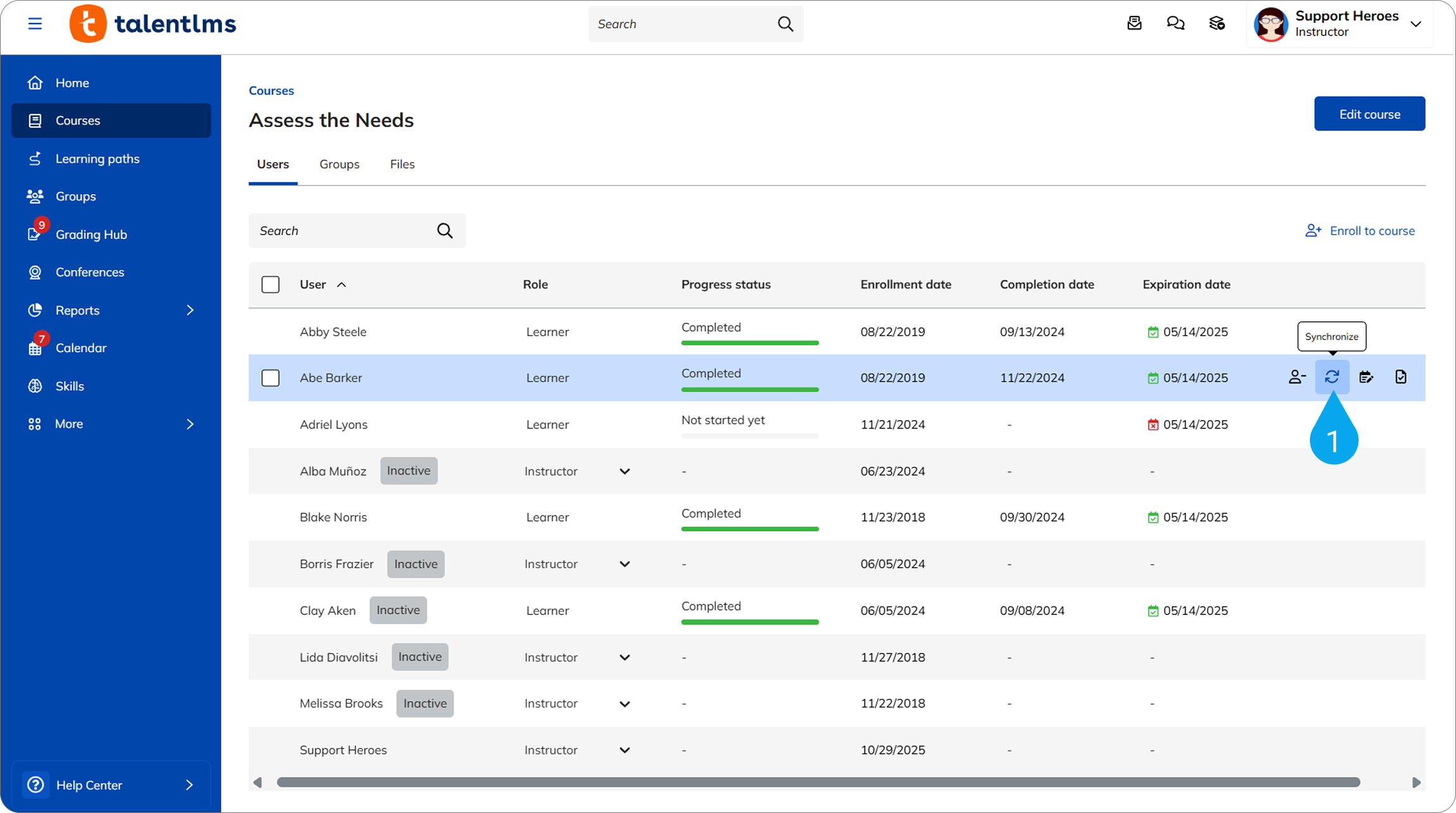 How To Change A User s Course Completion Status Epignosis Dev