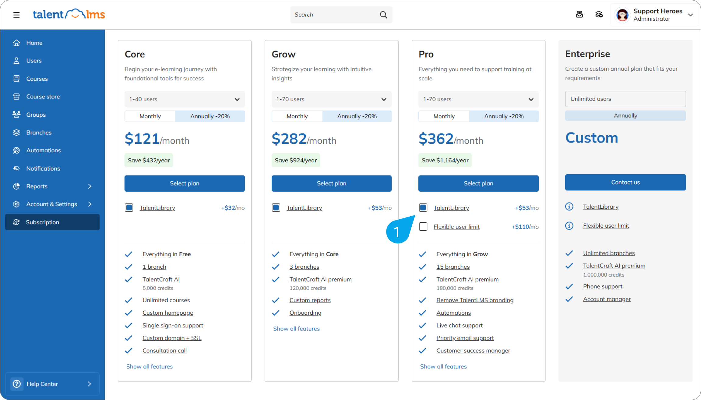 How TalentLMS subscription plans work – TalentLMS Support - Help Center