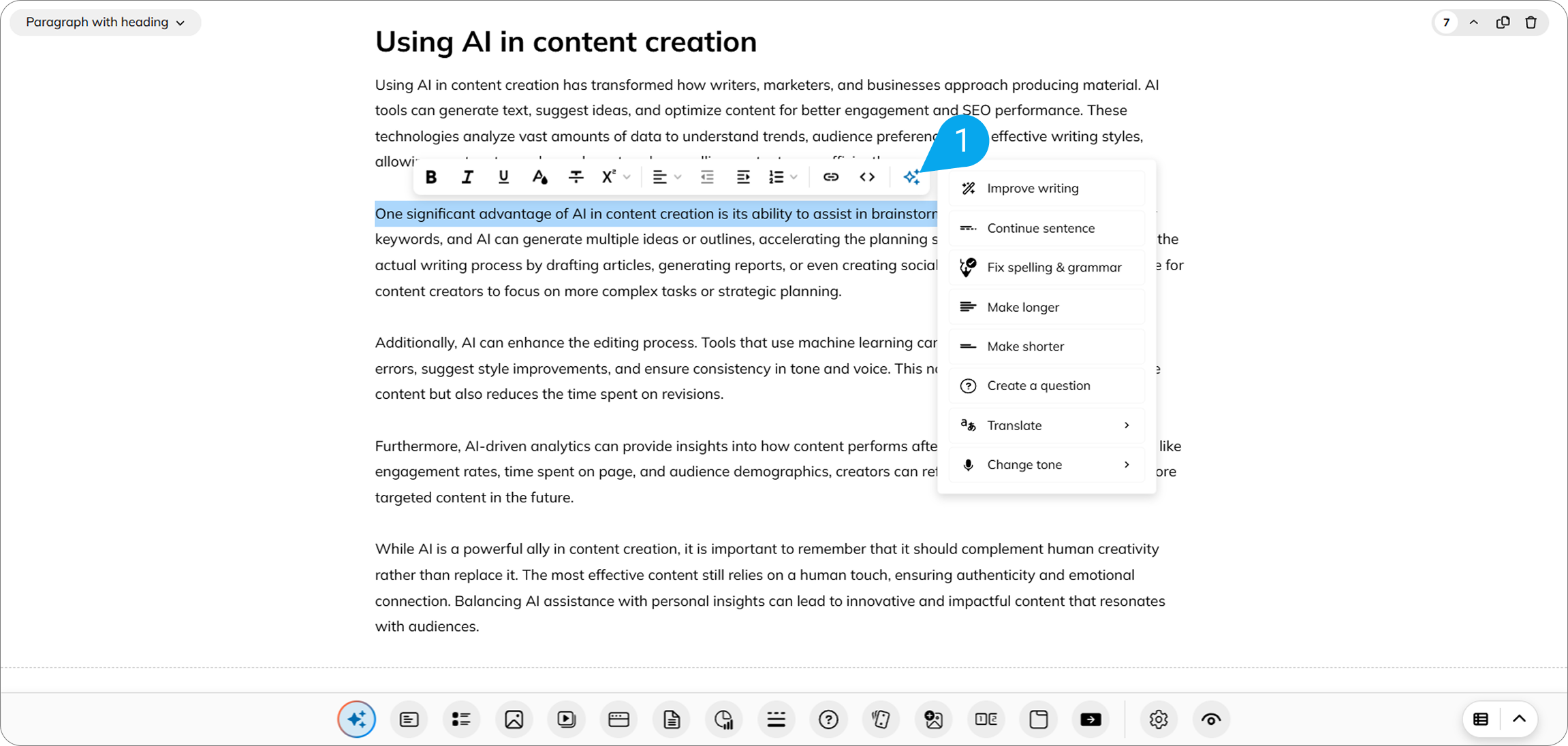 How to improve text using AI in TalentCraft1.png
