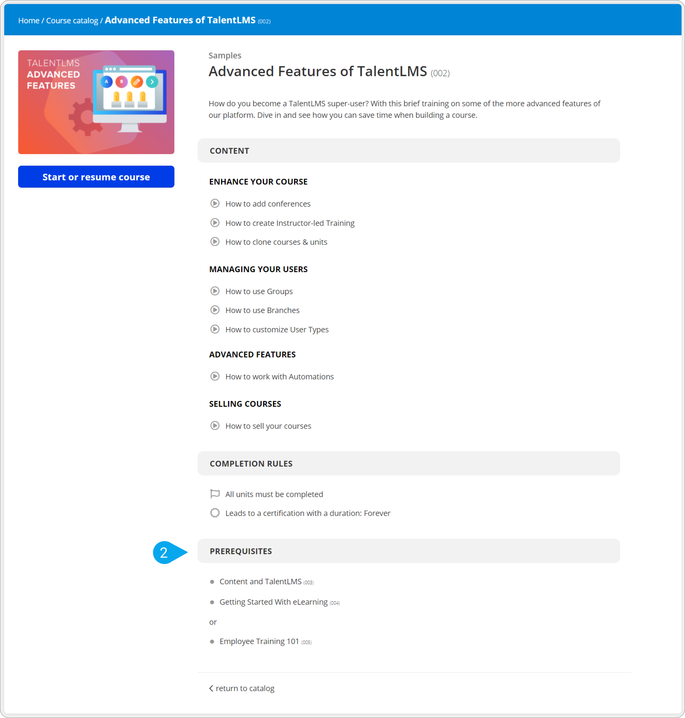 How to set prerequisites for a course TalentLMS Support Help Center