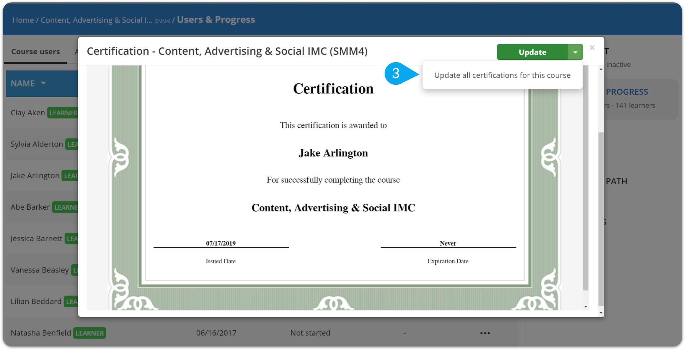 How to update the issued certificates when you change the current ...