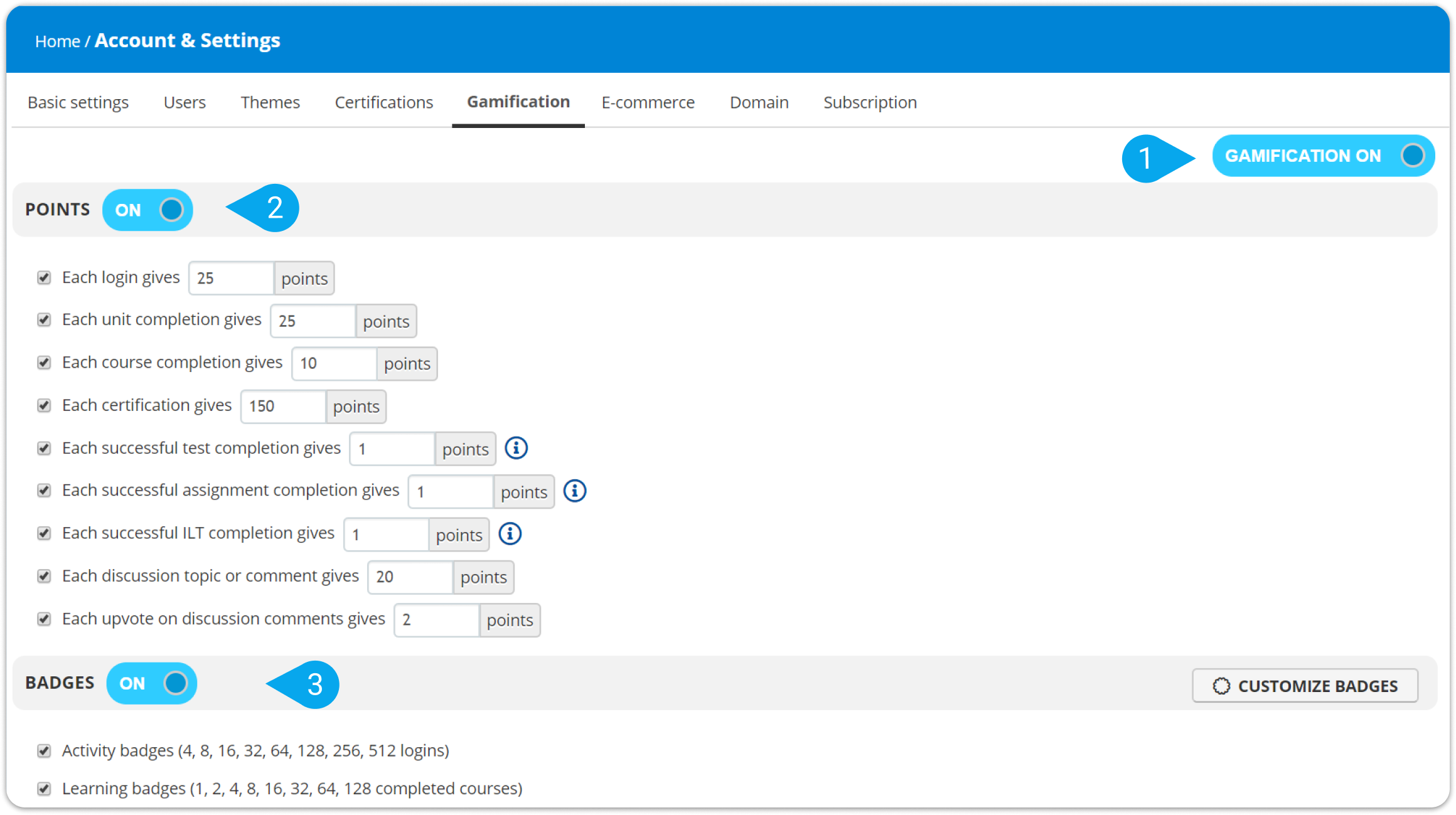 Enable leaderboards and gamification – Knowledge Base