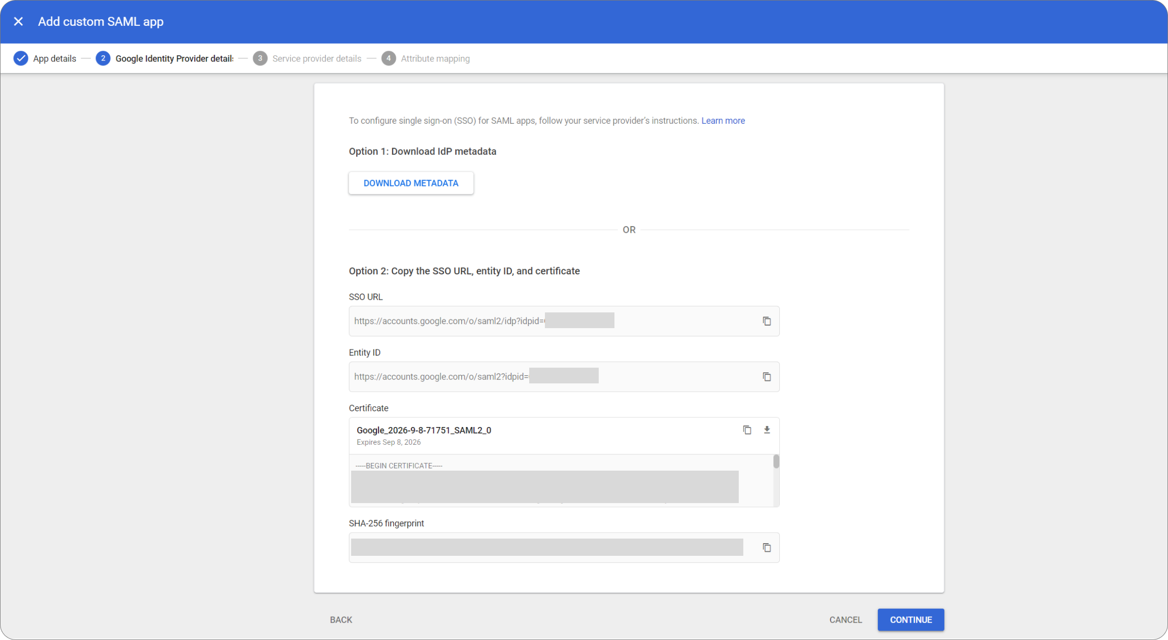 How to configure SSO with Google Apps in the Legacy interface ...