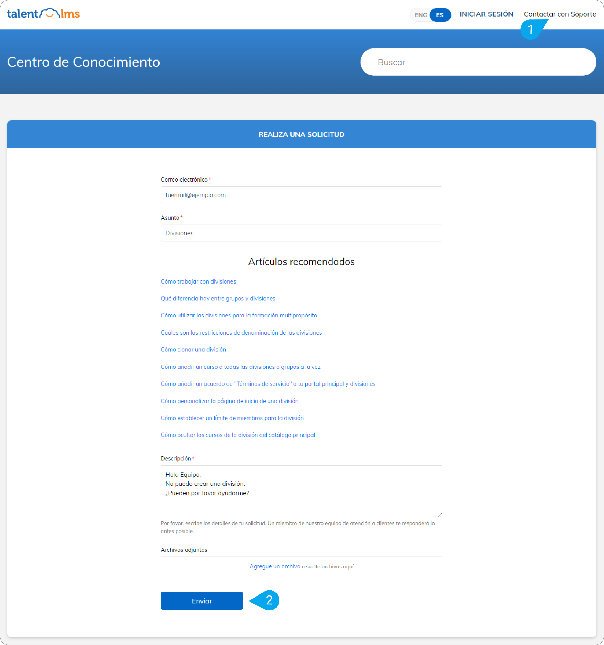 Cómo Contactar A Nuestro Equipo De Soporte Talentlms Support Centro De Conocimiento 8630